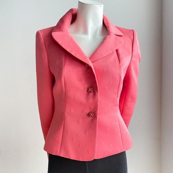 Vintage Nipon Boutique Bubblegum Pink Cropped Cocktail Blazer 4
